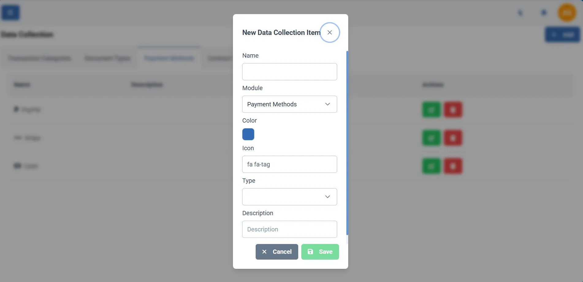 Add data collection