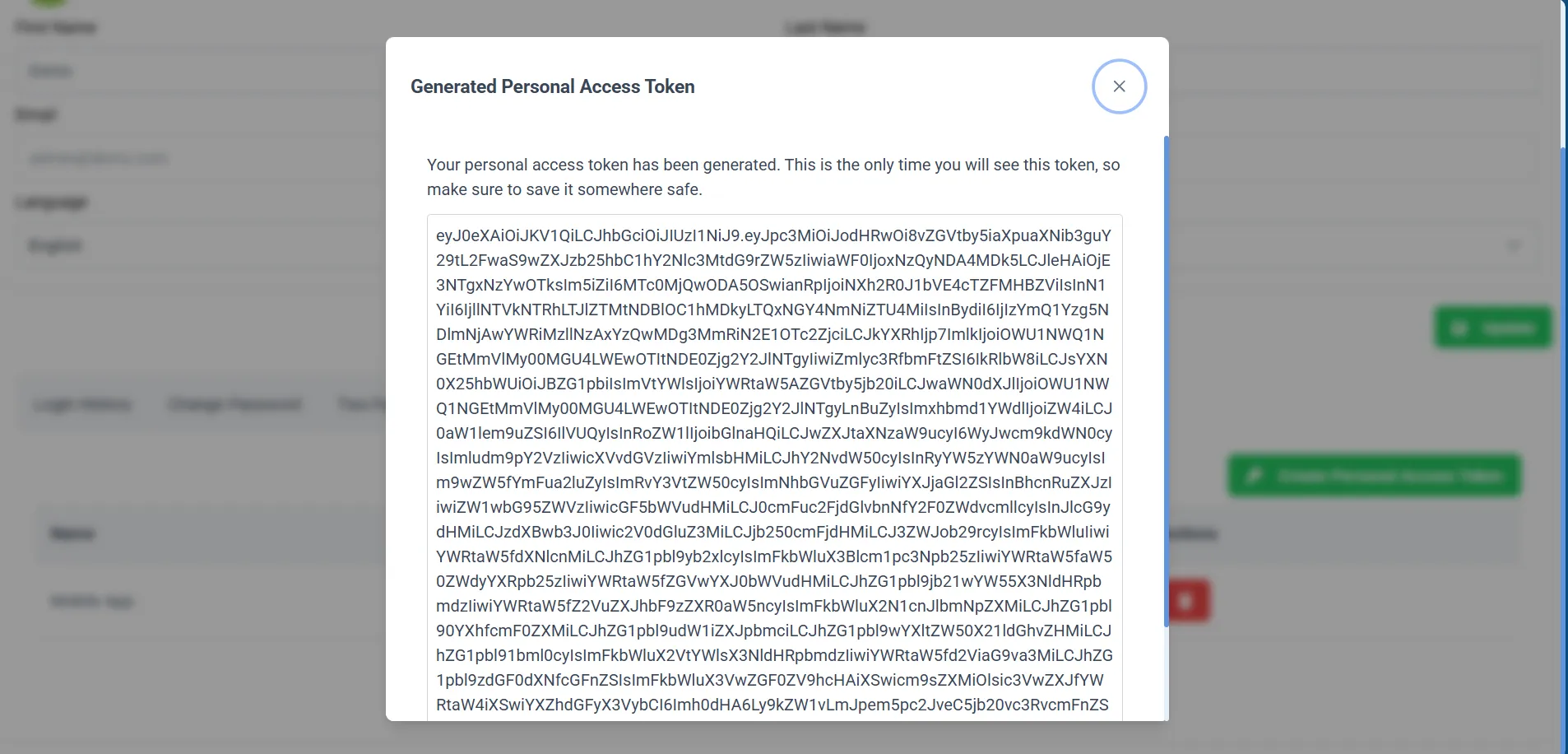 Token value